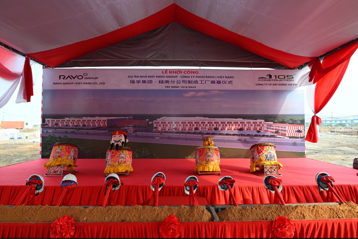  Động thổ dự án Ravo Việt Nam, Khu công nghiệp Phước Đông, tỉnh Tây Ninh