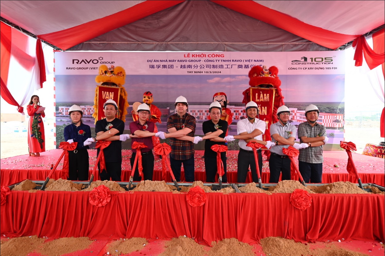  Động thổ dự án Ravo Việt Nam, Khu công nghiệp Phước Đông, tỉnh Tây Ninh