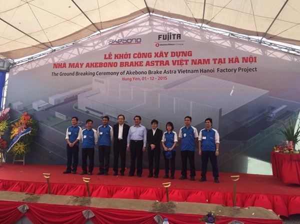 Lễ khởi công xây dựng Nhà máy Akebono, KCN Thăng Long II, Hưng Yên