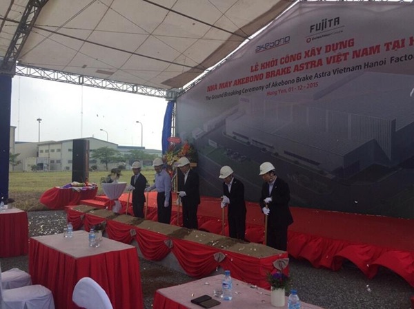 Lễ khởi công xây dựng Nhà máy Akebono, KCN Thăng Long II, Hưng Yên