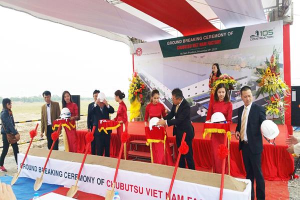 Lễ khởi công xây dựng Nhà máy Chubutsu Việt Nam tại KCN Đồng Văn III, Hà Nam