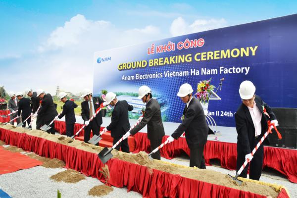 Lễ khởi công xây dựng Nhà máy Điện tử Vietnam Anam tại KCN Đồng Văn II