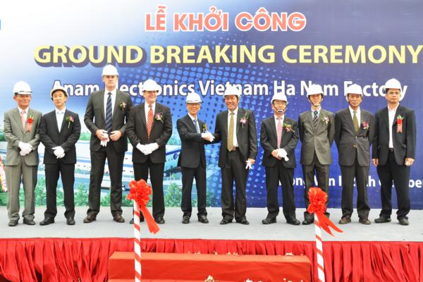 Lễ khởi công xây dựng Nhà máy Điện tử Vietnam Anam tại KCN Đồng Văn II