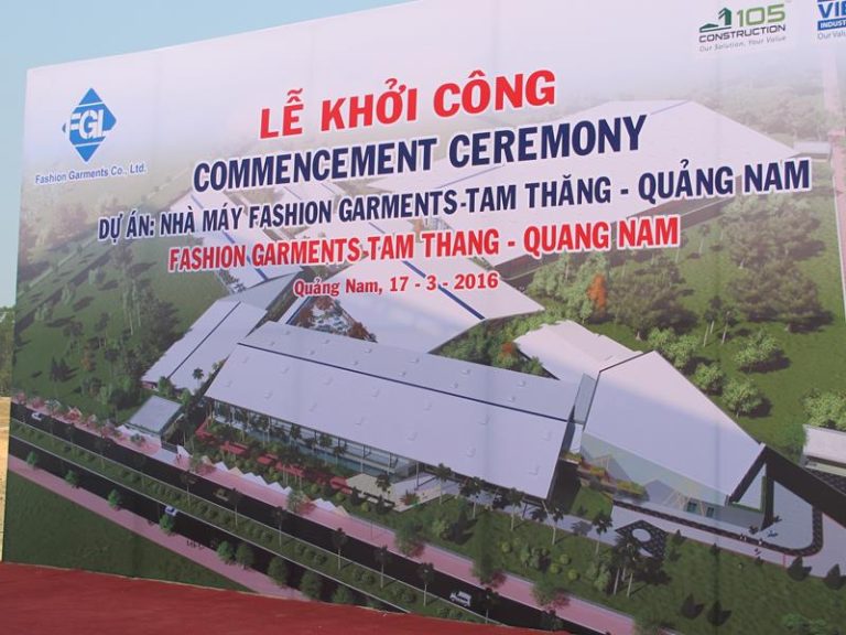 Lễ khởi công xây dựng Nhà máy may thời trang tại KCN Tam Thắng, Tam Kỳ, Quảng Nam