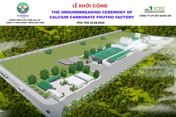 Lễ khởi công xây dựng Nhà máy Surint Omya, Cụm công nghiệp Baiba, Phú Thọ